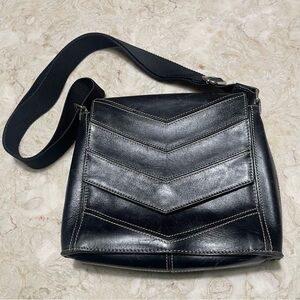 Maxx New York Black Chevron Crossbody Bag